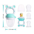 Cute fresh food feeder with silicone pouches baby fruit feeder